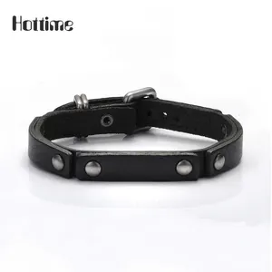 Top Sale European Fashion Plain Genuine Leather Bracelet