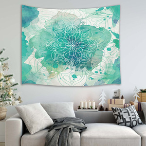 Tapiz psicodélico Hippie bohemio de Mandala, decoración de pared para dormitorio, tapiz colgante de pared, AUBUSSON impreso - Product Image 2