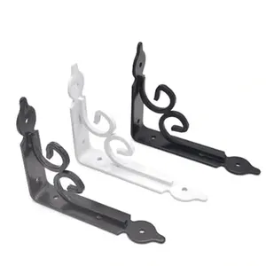 Triangle Bracket Separate Shelves Bookshelf Flower Rackes Iron Wall Mounting Bracket In Black