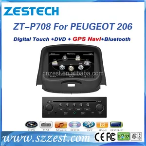 Zest gps 2 din para carro, gps para peugeot 206 navegação por gps tv 3g, entretenimento, multimídia