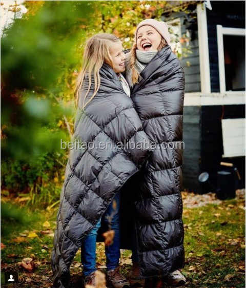 Nylon Fabric Goose down Camping Outdoor down Blanket