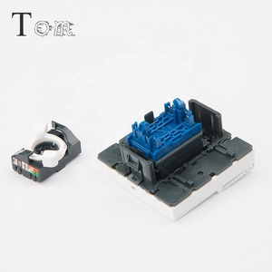 TOM-KJ-L-<strong>4</strong> French type UTP CAT6 Toolless keystone <strong>jack</strong> Cat6 RJ45 Quick Connect toolless french Legrand type Keystone <strong>Jack</strong>