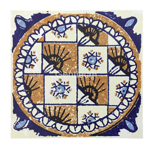 Decoración del hogar azulejo de <span class=keywords><strong>piso</strong></span> de mezcla de color pintado a mano antiguo patrón 100x100mm Cerámica Arte - Product Image 1