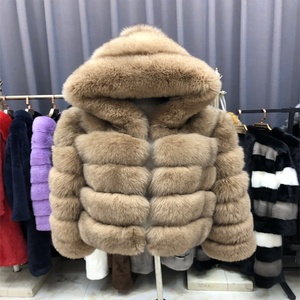 2019 nuovo inverno caldo <span class=keywords><strong>vestiti</strong></span> delle signore vera pelliccia oversize con cappuccio del rivestimento del cappotto di pelliccia di Volpe cappotto di pelliccia per le donne - Product Image 3