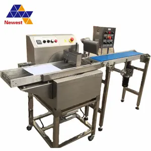 Chocolate enrober with cooling tunnel chocolate making machine hot sale stainless steel 15 kg chocolate coating machine