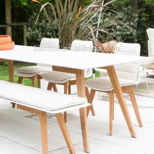 Bianco slim solid surface table top alta <span class=keywords><strong>tavolo</strong></span> da tè <span class=keywords><strong>tavolo</strong></span> da pranzo all'aperto <span class=keywords><strong>con</strong></span> <span class=keywords><strong>panca</strong></span> - Product Image 1