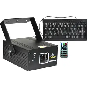 गर्म बेचने मिनी आरजीबी IR दूरदराज के नियंत्रक और कीबोर्ड के साथ LW05RGB पाठ लेजर प्रोजेक्टर