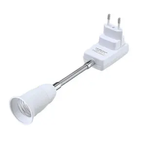 E27 Lamp Holder LED Light Bulb Universal Flexible Adjustable Converter Adapter with Switch (EU Plug, 30 cm / 11.8 in)