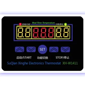 Pengendali Suhu Digital LED Elektronik Pintar, AC 220V 10A XH-W1411 12V, Thermostat Saklar Kontrol