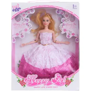 Boneca de princesa multi-articulada, 11.5 polegadas, vestido de casamento,