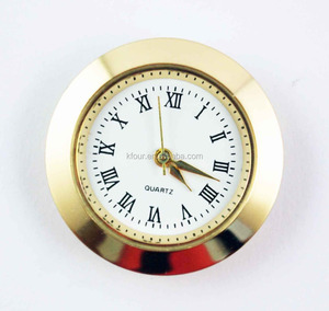 Custom Mini <strong>Clock</strong> 27mm Gold/<strong>Silver</strong> Quartz Classic Modern Design Bezel Insert for Living Room Button Cell Watch Metal Material - Product Image 1