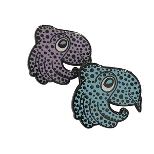 Moda personalizada duro esmalte solapa pin insignia de pulpo - Product Image 2