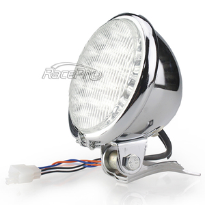 Faro Delantero LED Redondo Personalizado RacePro para Motocicleta <span class=keywords><strong>Harley</strong></span> Choppers Touring Cruiser <span class=keywords><strong>Bobber</strong></span> Cafe Racer - Product Image 4