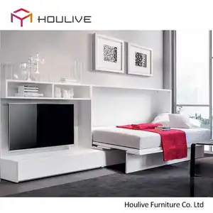 Lit mural de tapisserie simple, éléments de nettoyage, pour économiser de l'espace, mobilier de maison - Product Image 1