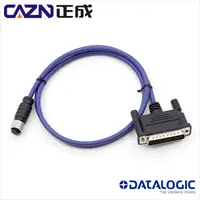 M12 USB M12 17pin dişi DB25 25pin kalıplama konnektörü Datalogic endüstriyel kamera