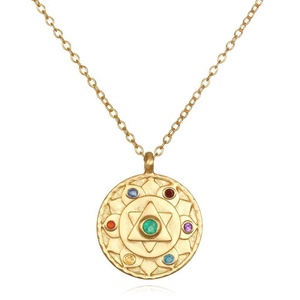 <span class=keywords><strong>Collana</strong></span> Chakra <span class=keywords><strong>cuore</strong></span> in argento 925 placcato <span class=keywords><strong>oro</strong></span> <span class=keywords><strong>giallo</strong></span> personalizzato per donna <span class=keywords><strong>collana</strong></span> pendente <span class=keywords><strong>con</strong></span> zircone - Product Image 1