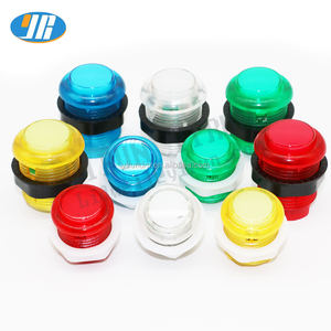 Giá tốt nhất 5V/12V LED chiếu sáng Arcade Máy đẩy nút đồng tiền hoạt động nhựa trò chơi các bộ phận máy saleade nút Arcade - Product Image 1