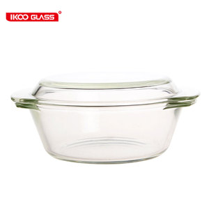 Chaleur resistants rond et carré en verre <span class=keywords><strong>pyrex</strong></span> <span class=keywords><strong>casserole</strong></span> pot - Product Image 2