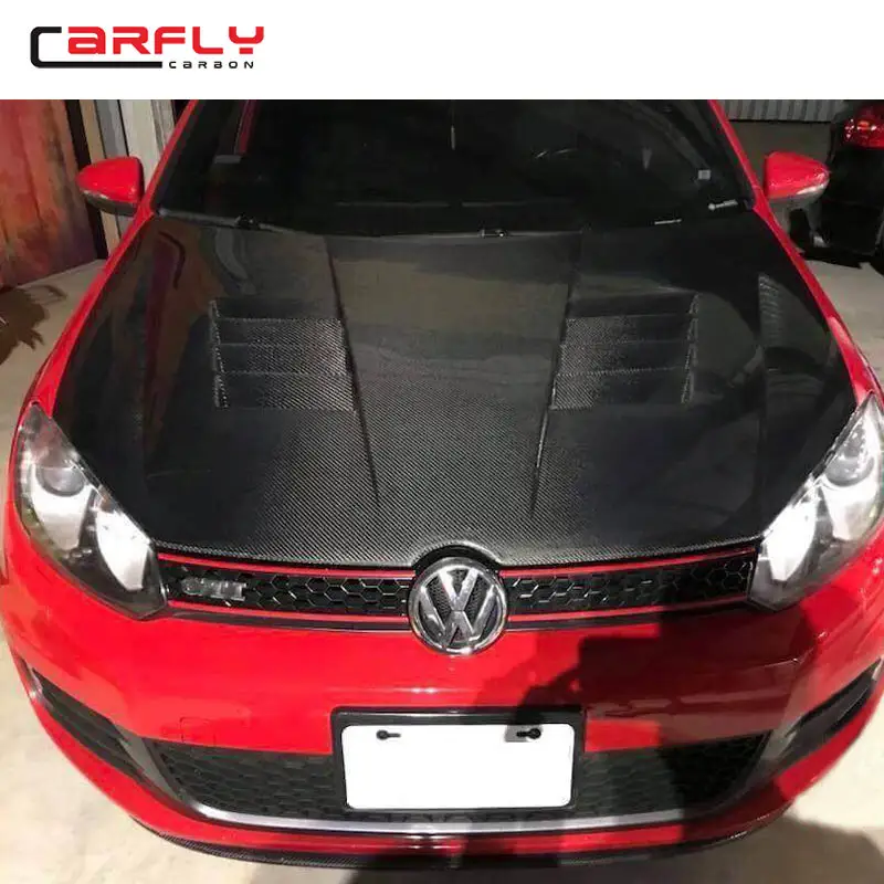 Передняя крышка нового дизайна из углеродного волокна для VW Golf 6 MK6