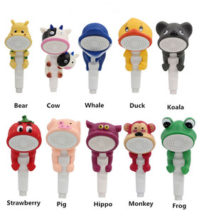 Douchette à main en forme d'animaux de dessin animé, 1 pièce, jouets de bain, ventouse murale pour enfants - Product Image 2