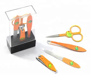 Schoonheidspromotie Kids Girls Festival Roestvrijstalen Manicure Persoonlijke Nagelverzorging Tools Cadeau Set In Acryl Box