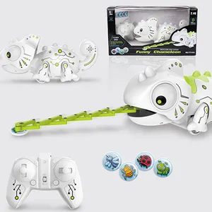 New Arrival Intelligent RC Chameleon Catch Insect /Plastic Anole Catch Insect Toys