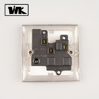 Vkwk — prise de courant murale à simple voie, en acier inoxydable, avec 1 Gang, 2 voies