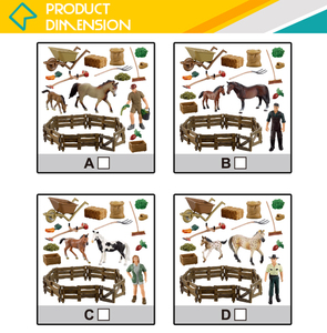 Los niños jugar a fingir caballo de <span class=keywords><strong>granja</strong></span> juego de plástico con hierba - Product Image 3