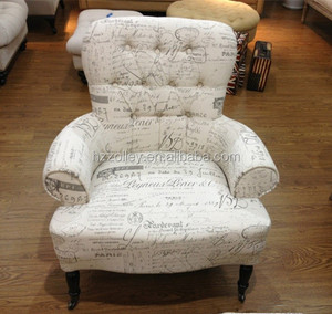 Projet d'hôtel victorienne antique mobilier de retour wing chaise avec <span class=keywords><strong>pouf</strong></span>, Baroque italien bouton tuftés retour <span class=keywords><strong>fauteuil</strong></span> - Product Image 5