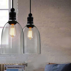 <span class=keywords><strong>Vintage</strong></span> loft industriel lustre noir barre d'escalier suspension - Product Image 1