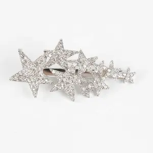 Horquillas con forma de estrella para mujer, accesorios para el cabello con diamantes de imitación chapados en oro y plata, 2022
