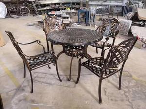 Al aire libre muebles de jardín de hierro fundido <span class=keywords><strong>bistro</strong></span> mesa y silla - Product Image 5