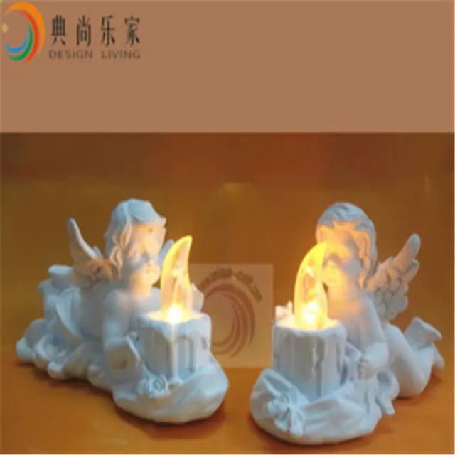 New resin custom angel baby floor standing candle holder