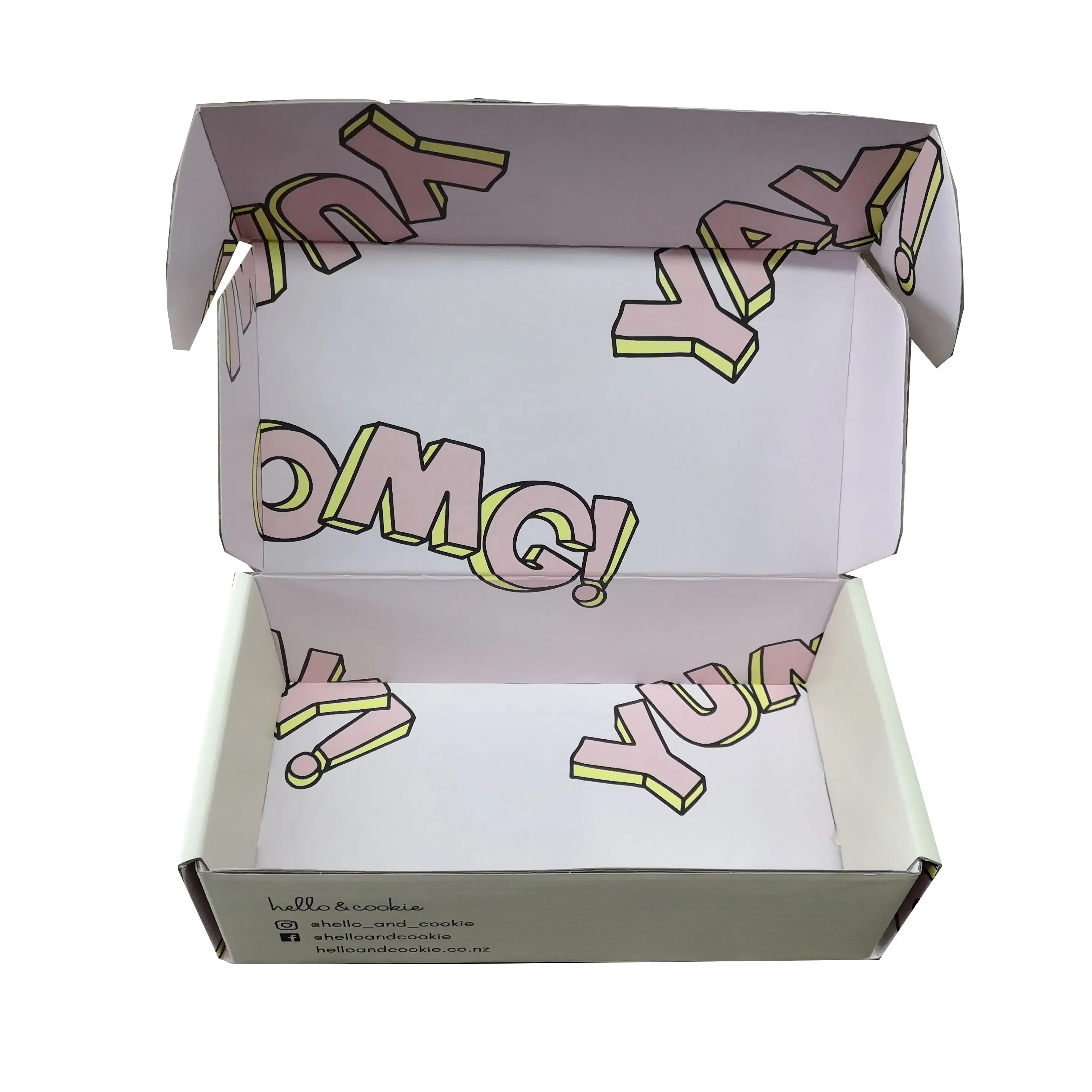 קבל מותאם אישית מיוחד חמוד צבע מודפס עוגיות אריזות קרטון גלי קופסא