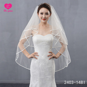 2403-148I शास्त्रीय साटन एज दुल्हन घूंघट - Product Image 4