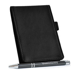 Wholesale Promotion <strong>Mini</strong> <strong>Notepad</strong> Jotter Leather Cover <strong>With</strong> Card Holder - Product Image 5