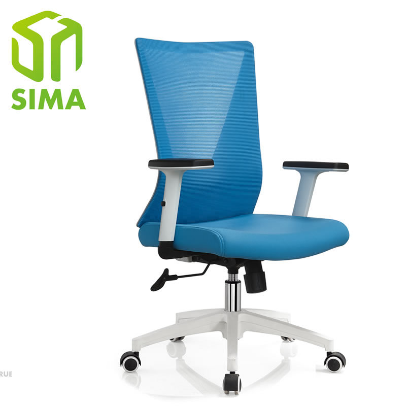 Mid mesh back white elevator computer office chair for offices