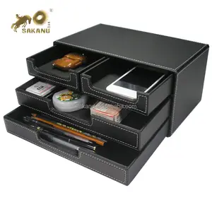 PU Leder Office Desk Organizer/Multifunktion ale Schreibwaren box