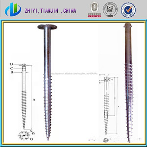 2015 hot venta galvanizado en caliente espárragos perno y tornillo pilas y suelo anclas - Product Image 4
