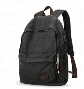 <span class=keywords><strong>Zaino</strong></span> da <span class=keywords><strong>viaggio</strong></span> <span class=keywords><strong>Vintage</strong></span> mochilas de cuero caricabatterie Usb antifurto <span class=keywords><strong>zaino</strong></span> da uomo Casual in tela lavata - Product Image 1