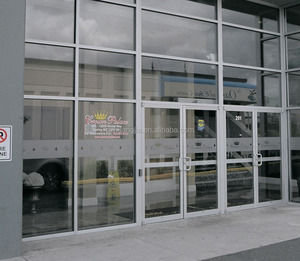 Precio de Venta de Puerta Batiente de Vidrio Comercial con Marco de <span class=keywords><strong>Aluminio</strong></span> para Exteriores - Product Image 6