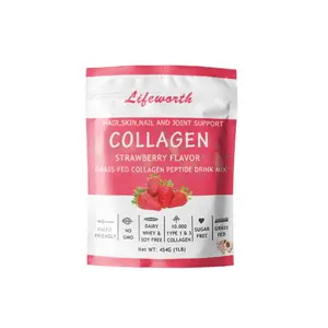 Lifeworth Private Label Organik Strawberry Beef Collagen Minum Collagen