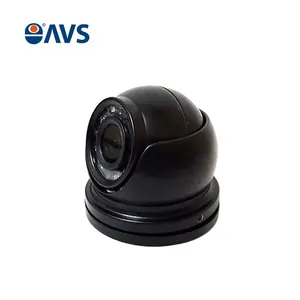 Aviation Connector AHD 720P Small IR Dome Camera Black Color with LED