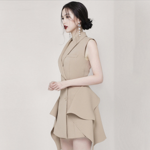 MZ19308 Nuovo Disegno Doppio Petto Drappeggiato Giacca Sportiva Delle Signore Abiti Formal Dress Ufficio - Product Image 2