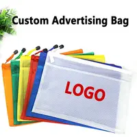Bolsa de pvc con impresión de logotipo personalizado, portafolio impermeable con cremallera a4 a5