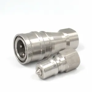 KZF 1/4 inch ISO 7241 series B stainless steel pneumatic quick disconnect fittings for carpet cleaning and water hose