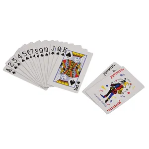 Aangepaste Hoge Kwaliteit 280-320 gram Poker Voorraad Materiaal card game Afdrukken Volledige Kleuren papier gokken speelkaarten