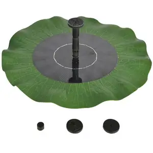 Solar floating fountain with decorative lily surround Lotus leaf solar powered fountain pump for Garden Pond