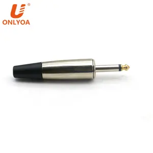ONLYOA Heavy Duty Gold Tip straight 1/4" 6.35mm Mono male plug connector Audio connector Adapter