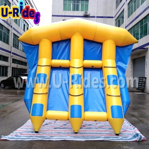 Botes de remos de alta calidad OEM, juegos acuáticos divertidos y locos, tubo inflable remolcable, <span class=keywords><strong>barco</strong></span> con mosca de plátano <span class=keywords><strong>a</strong></span> <span class=keywords><strong>precio</strong></span> competitivo - Product Image 5